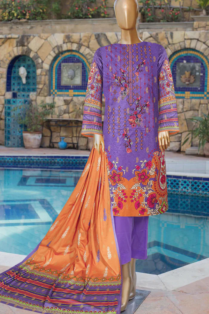 BN Crystal Barosha Embroidered Linen 3 Piece 2 BN Crystal Barosha Embroidered Linen 3 Piece - Image 2