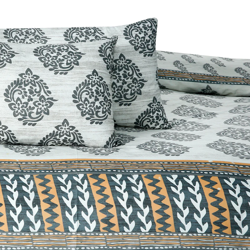 RBG 923 Salonika Cotton 3 Piece Double Bed Bedsheet Set 4 RBG 923 Salonika Cotton 2