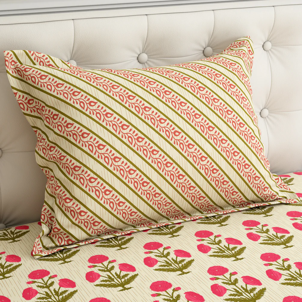 RBG 924 Salonika Cotton 3 Piece Double Bed Bedsheet Set 4 RBG 924 Salonika Cotton 3 Piece Double Bed Bedsheet Set 3