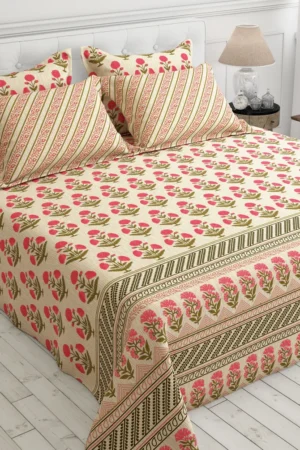 RBG 924 Salonika Cotton 3 Piece Double Bed Bedsheet Set