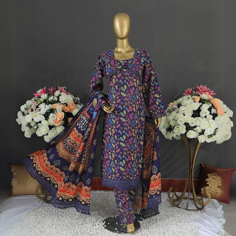 Ambassador Slub Khaddar 3 Piece 1 Ambassador Slub Khaddar 3 piece