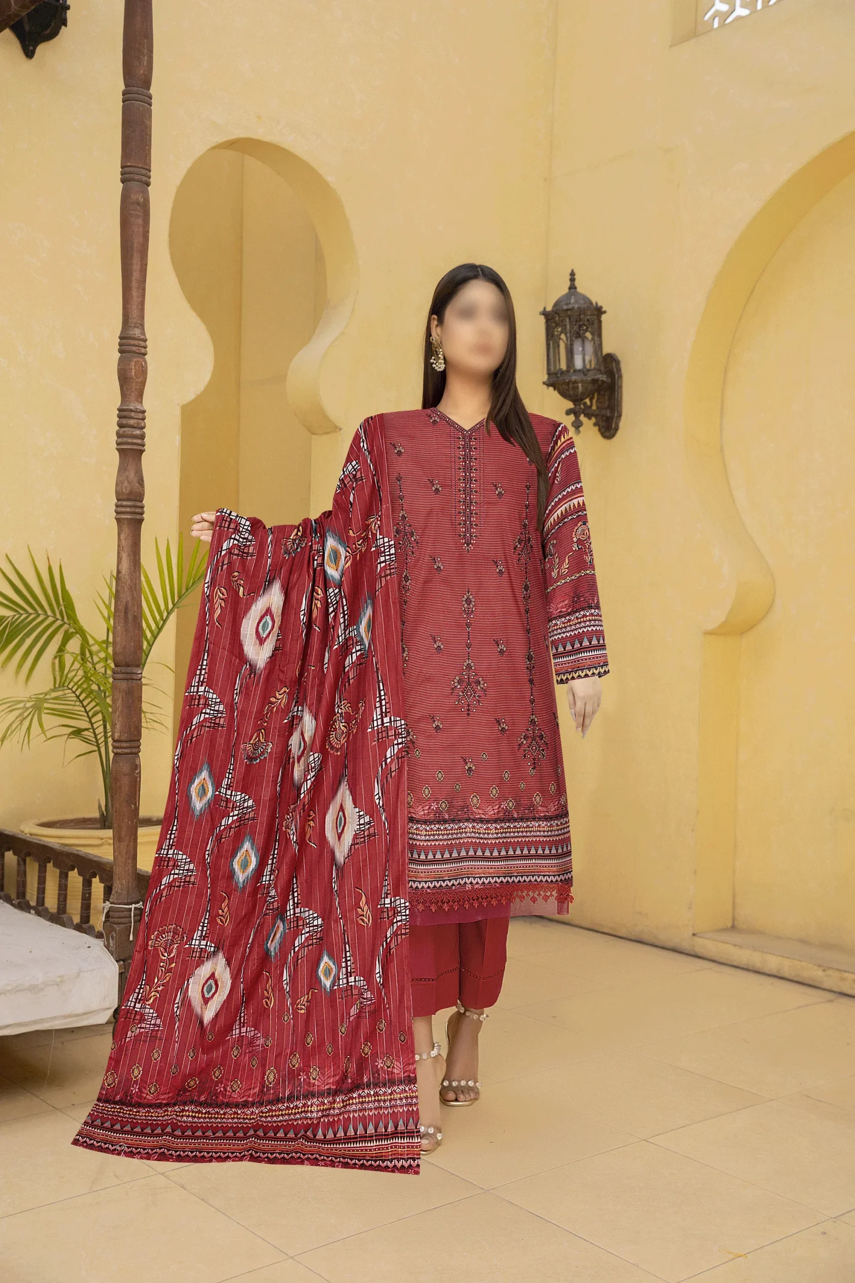 Embroidered Lawn Unstitched 3 Piece B935 1 Embroidered Lawn Unstitched 3 Piece B935