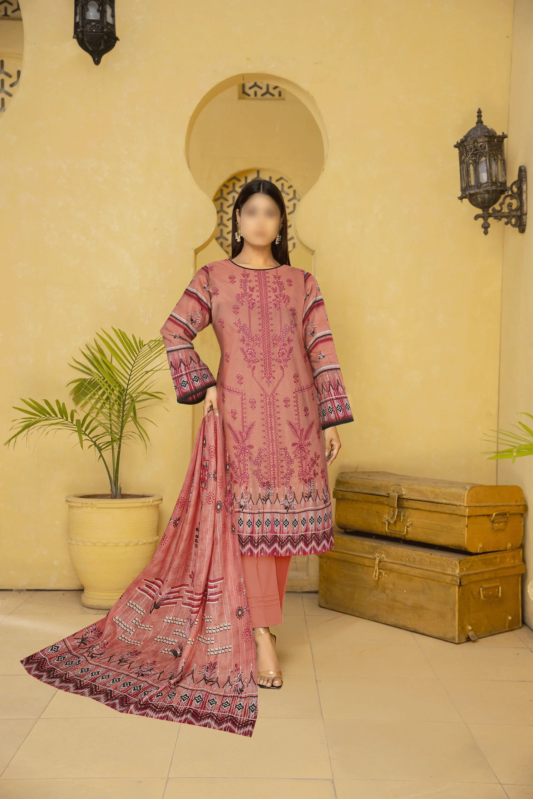 Embroidered Lawn Unstitched 3 Piece B937 1 Embroidered Lawn Unstitched 3 Piece B937