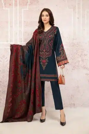 Embroidered Dhanak Unstitched 3 Piece SN 2509