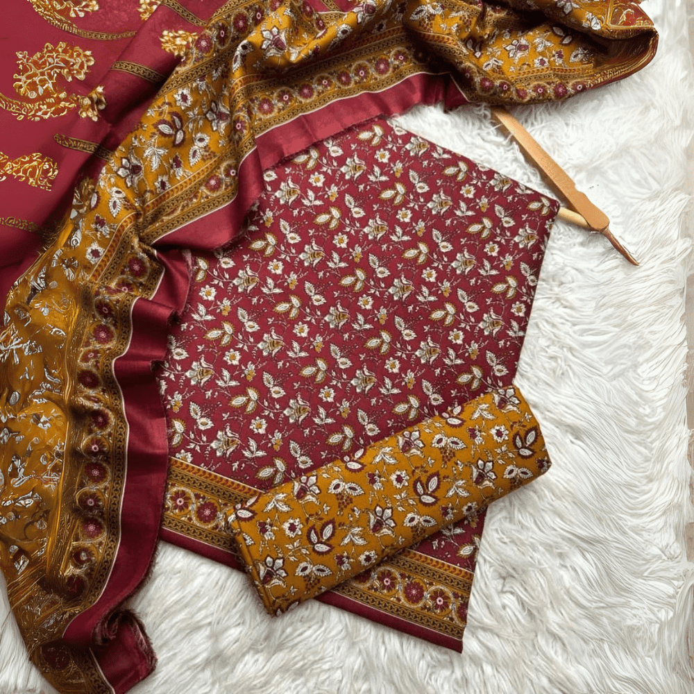 SN 766 Bin Saeed 3 Piece Lawn Unstitched 1 Bin Saeed 766