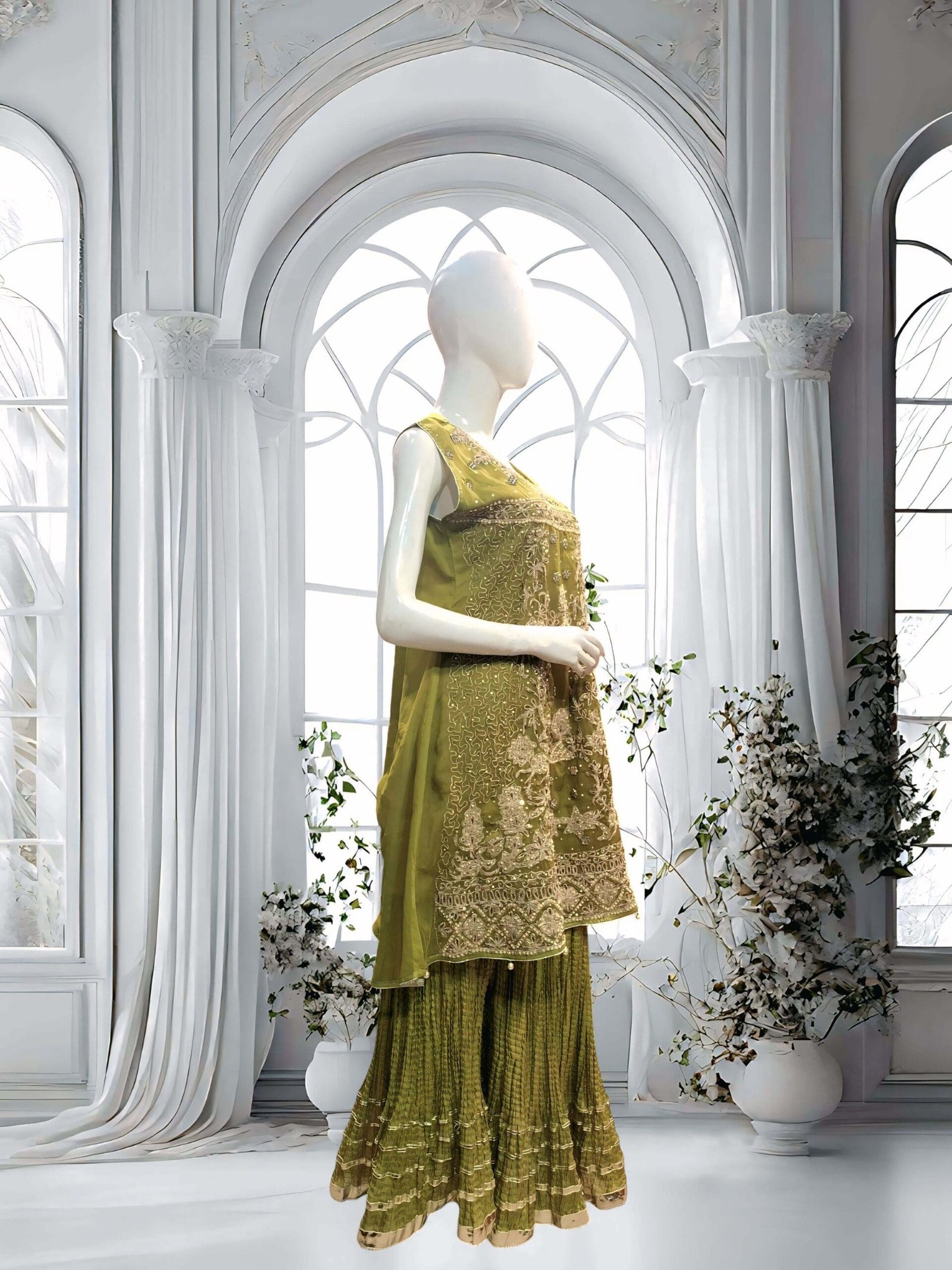 Rimal Crushed Garara Kurti Dress 3 Rimal Crushed Garara Kurti Dress - Image 3