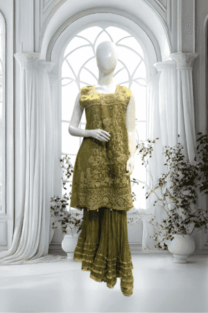 Rimal Crushed Garara Kurti Dress